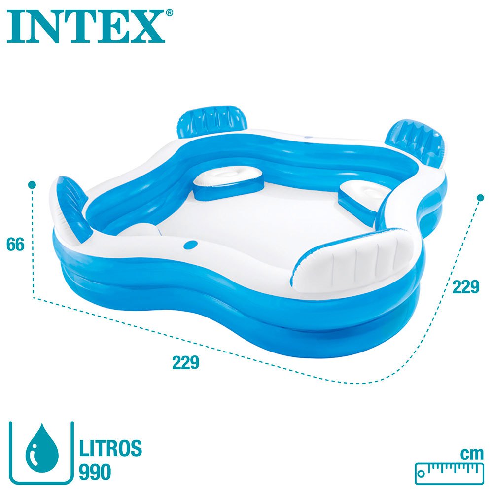 Azijn Instituut Verbaasd Intex Inflatable Pool With Seats White | Swiminn