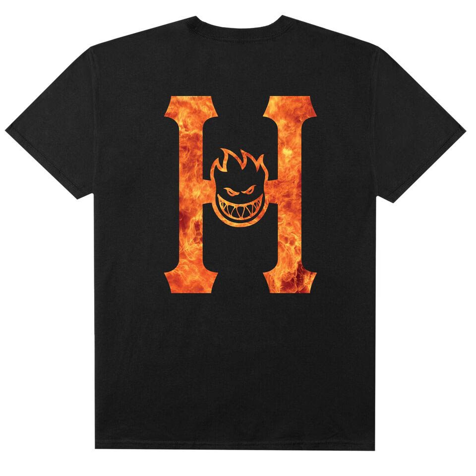 Huf T-Shirt Manche Courte Spitfire Flaming H