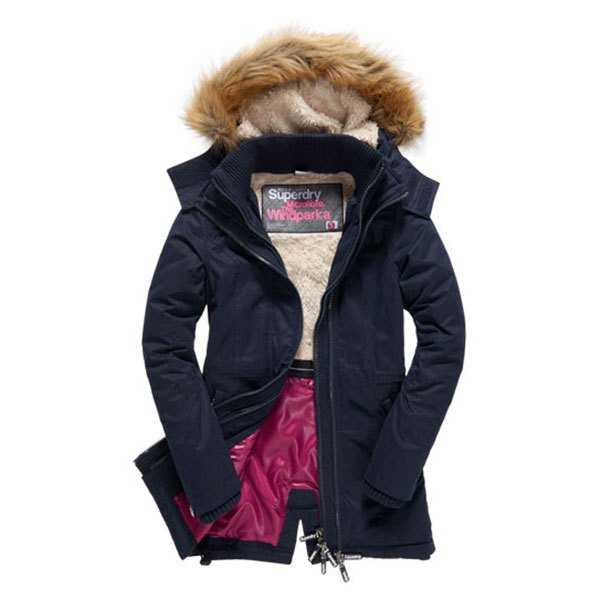 Womens Superdry Microfibre Tall Windparka Jacket Coat rrp £115 
