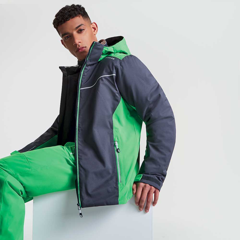 Dare2B Vigour Mens Waterproof Jacket Grey Breathable Skiing Ski Snow Sports Coat 