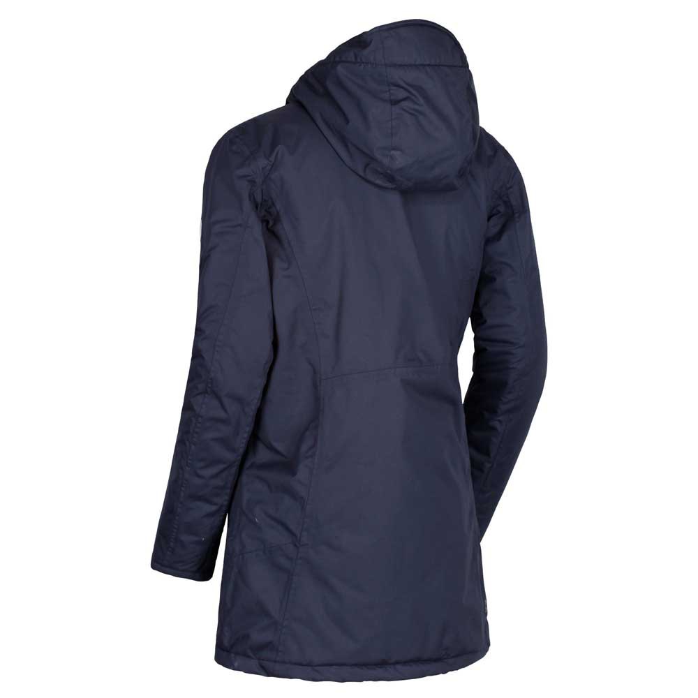 Regatta Largo Womens Waterproof Jacket Navy Blue Adjustable Hood Thermal 14 16 
