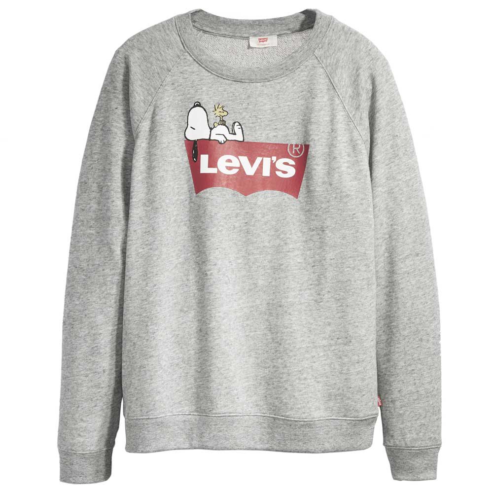 Levi´s Sudadera Peanuts Relaxed Graphic Crew Gris|