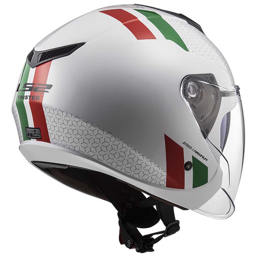 Motorcycle helmets OF573 TWISTER II PLANE White NOIR Red LS2 