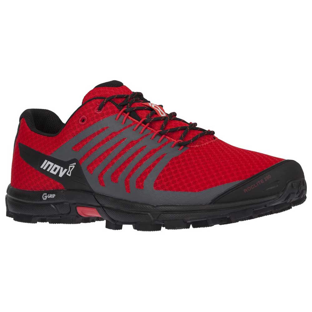 Red Mens Inov8 Roclite 290 Mens Trail Running Shoes 