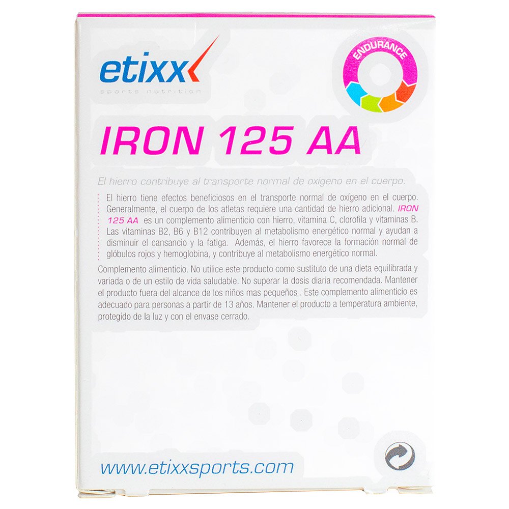 Etixx Caja Comprimidos Hierro 125 AA 30 Unidades Sabor Neutro