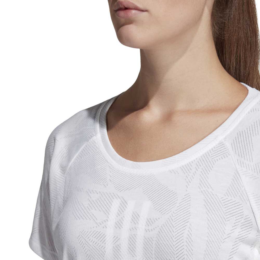adidas Aeroknit Linear Floral Jacquard T-shirt med korta ärmar