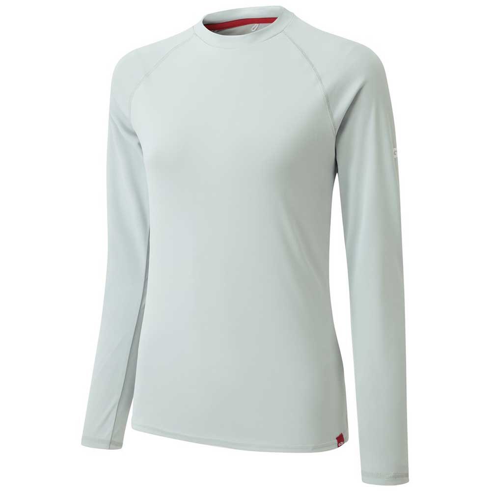 Details about   GILL Women's UV Tec Long Sleeve White Crew Neck Tee UV011WW 