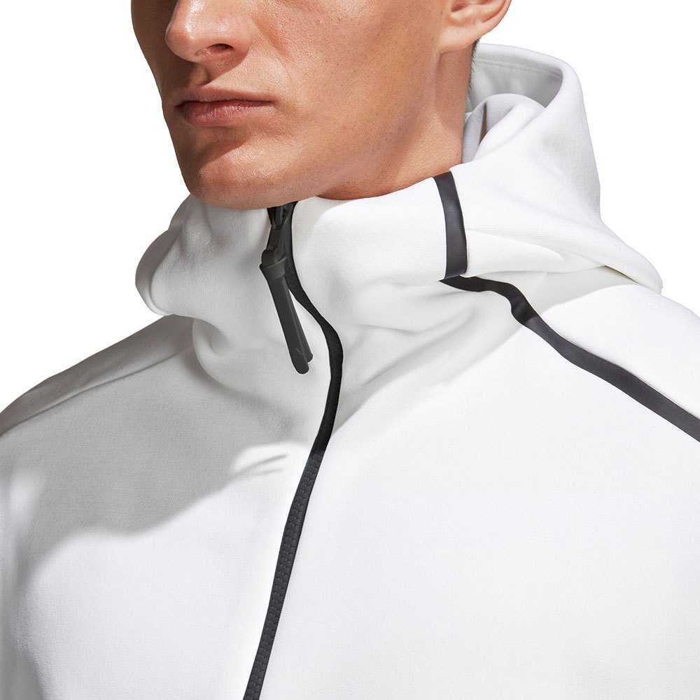 Adidas Zne Feat Fast Release Regular Full Zip Sweatshirt White Traininn
