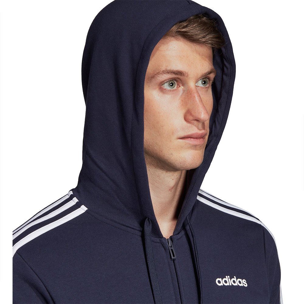 adidas Essentials 3 Stripes French Terry Sweater Met Ritssluiting