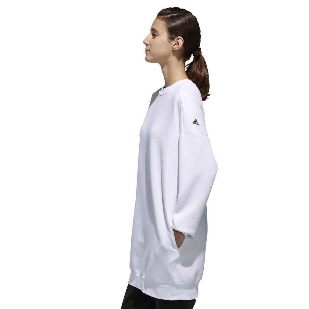 adidas Sport 2 Street Spacer Tunic Sweatshirt White | Runnerinn