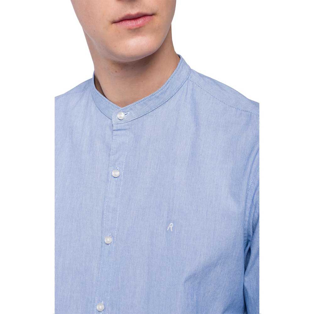 Replay Yarn Dyed Micro Stripe Long Sleeve Shirt