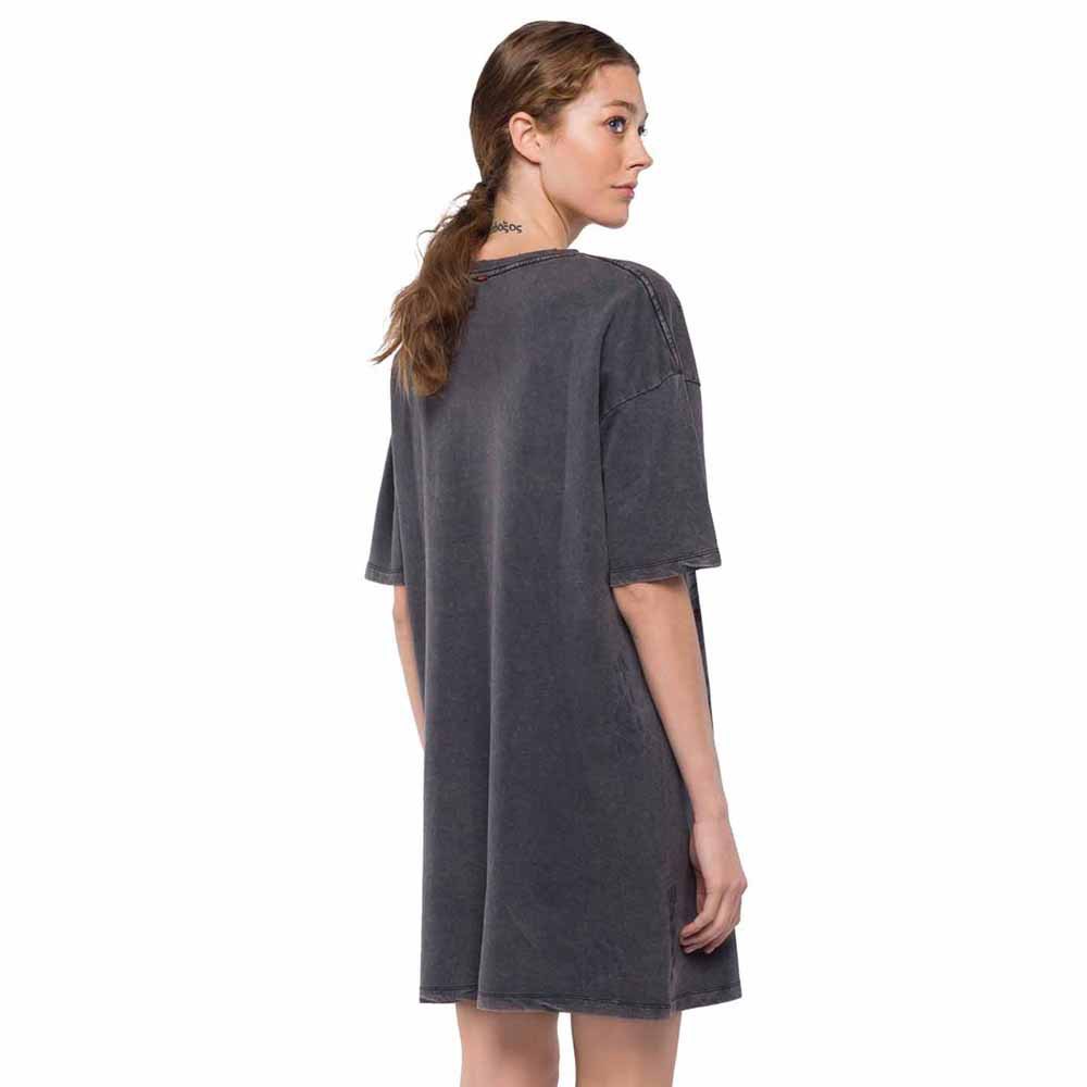 Replay Garment Dyed Light Cotton Fleece Short Dress