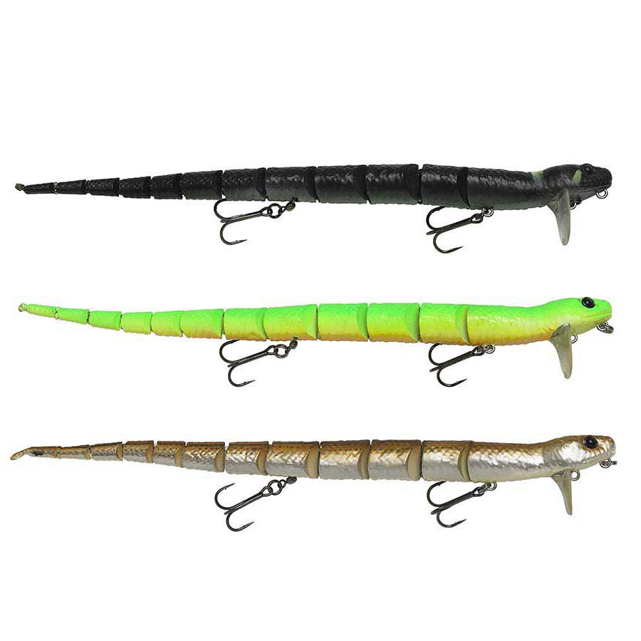Savage Gear 3D GREEN FLUO 30CM Snake Floating surface Lures ready to fish 