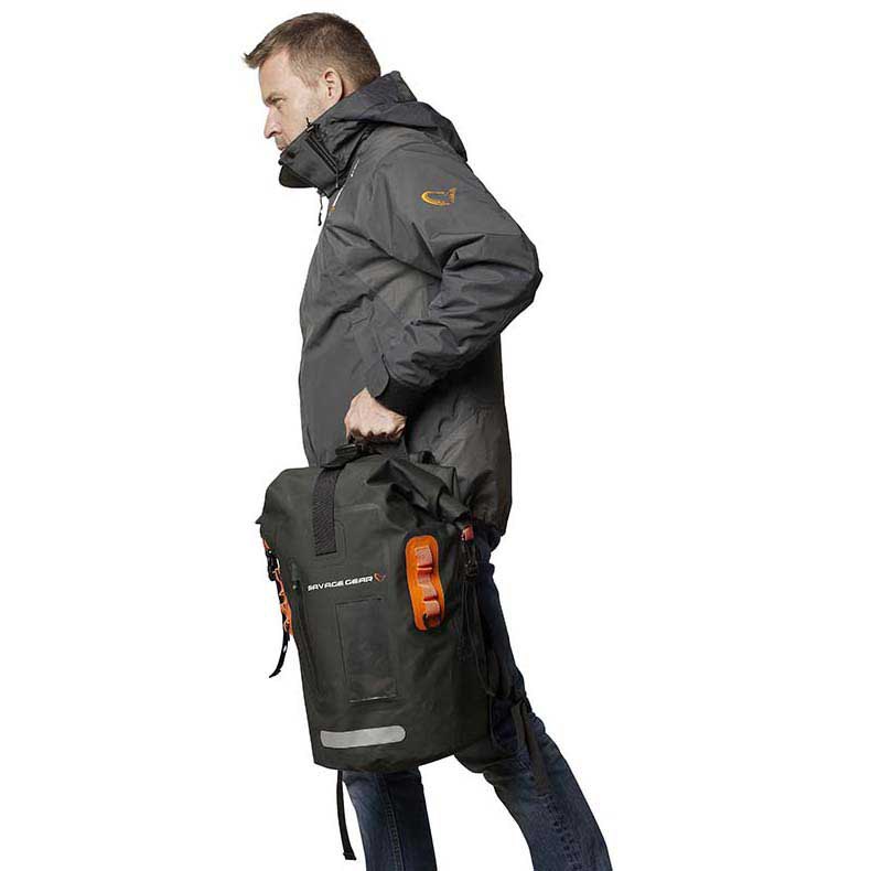 Savage Gear Waterproof Rollup Dry Bag 40 Liter Wasserdichte Tasche schwarz Rucksack 