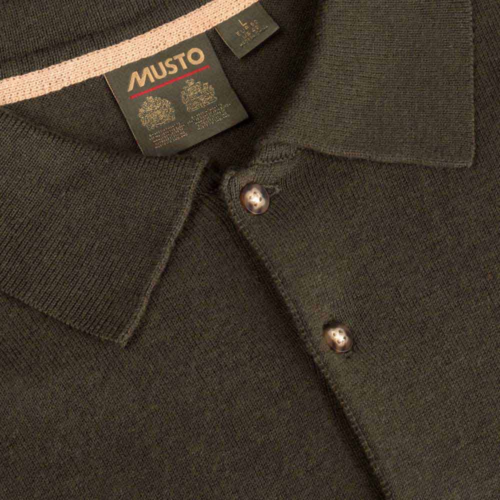 Musto Collar Knit Long Sleeve Polo Shirt