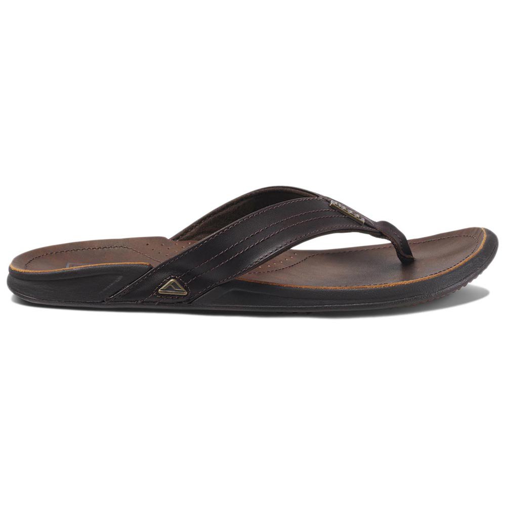 Mens Reef J-Bay 3 Camel Premium Leather Quality Flip Flops Sandals Size 