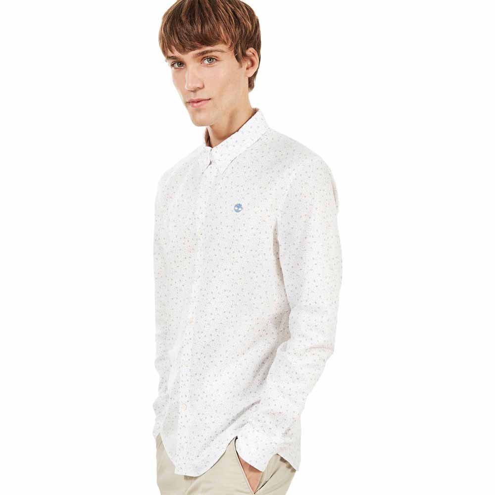 Timberland Suncook River Printed Poplin Slim Long Sleeve Shirt