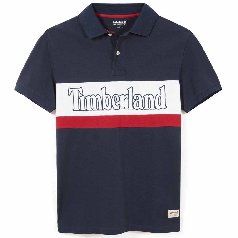 Timberland Millers River Colour Block Piquet Slim Short Sleeve Polo Shirt