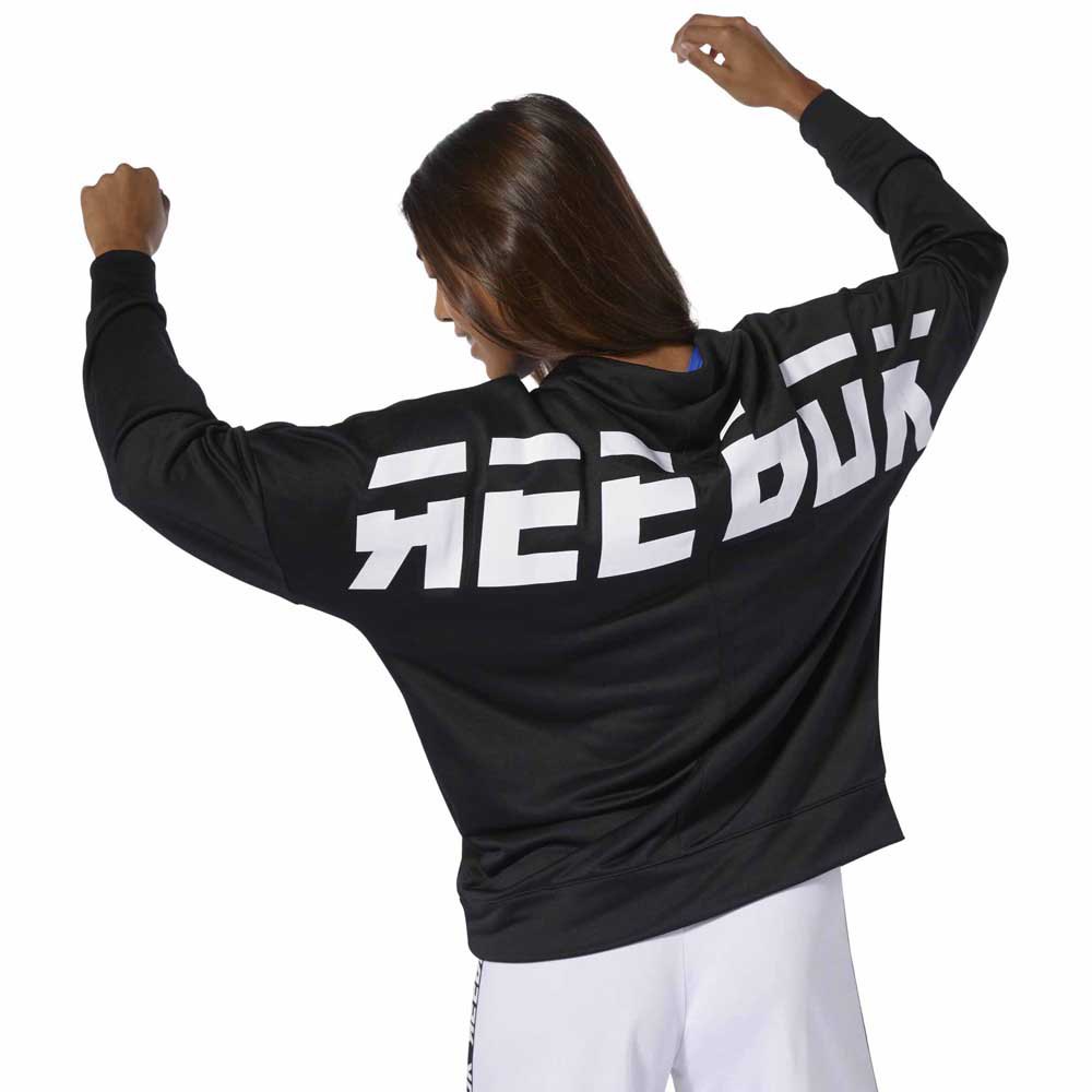 Reebok Workout Ready Meet You There Graphic Funnel Sweatshirt