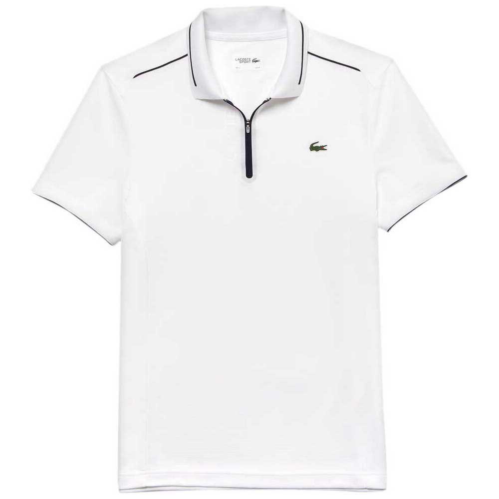 Lacoste Sport Golf Silver Short Sleeve Polo White| Smashinn