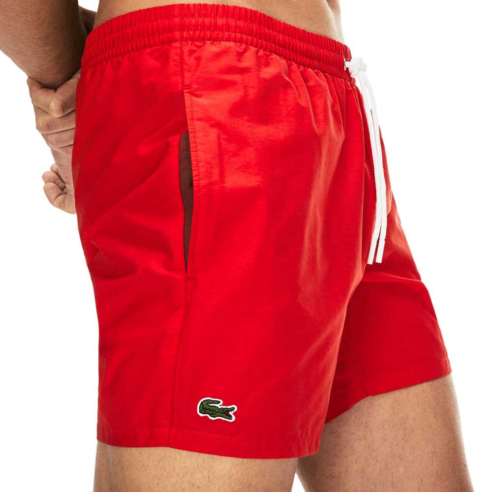 Lacoste Cotton Taffeta Swim Shorts Red 