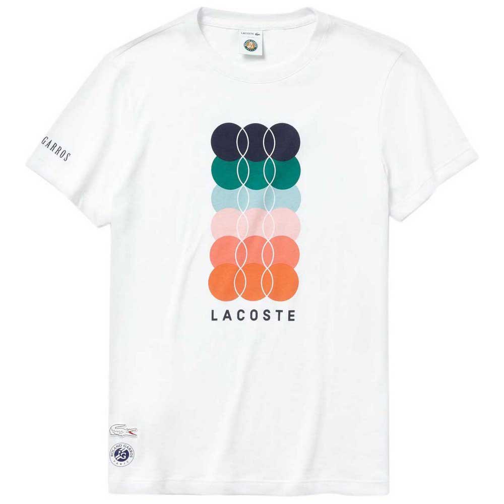 Herkenning rijkdom Televisie kijken Lacoste TH3516 Roland Garros Short Sleeve T-Shirt White| Smashinn