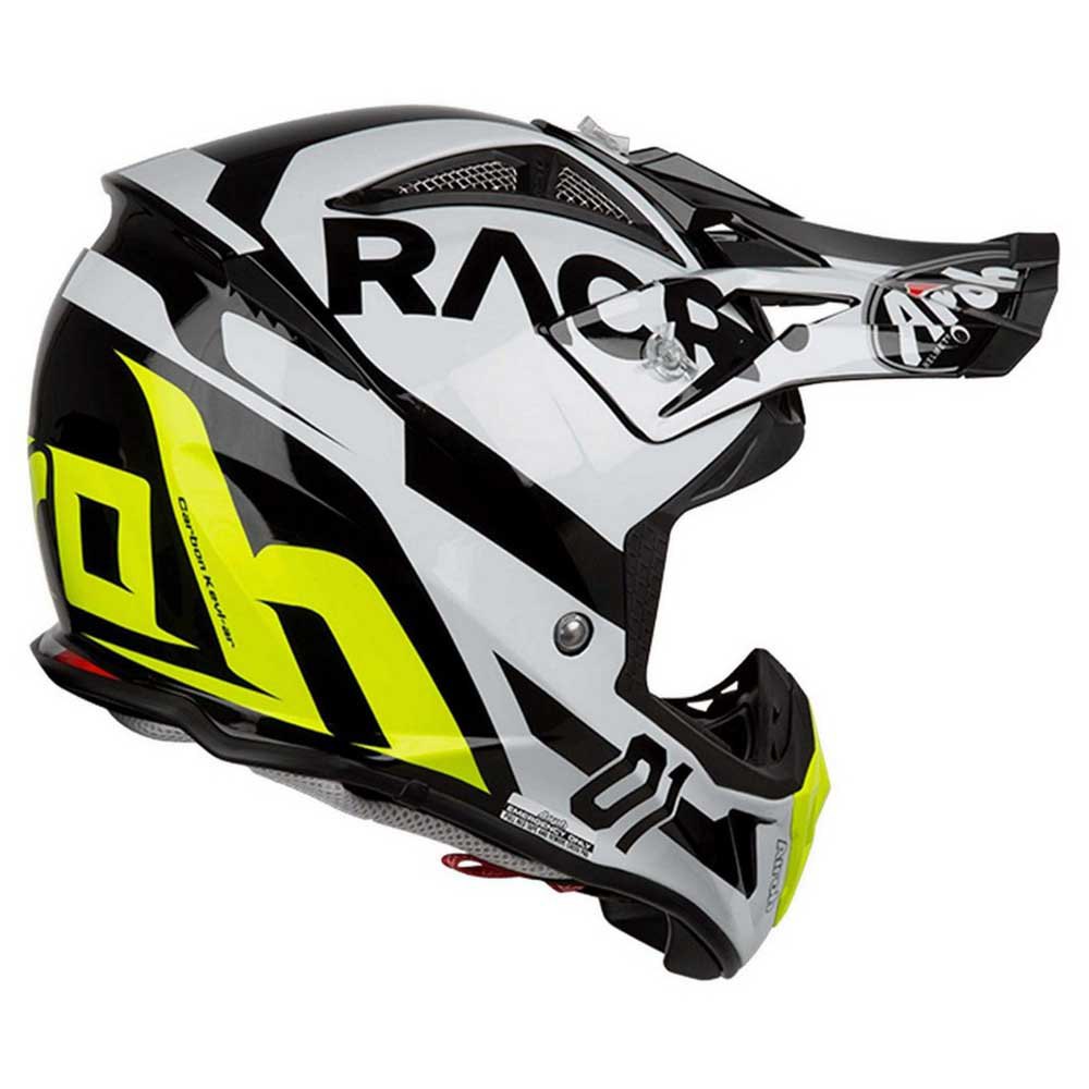 AIROH AVIATOR 2.2 FLASH WHITE MOTOCROSS HELMET GOLD STAMPED APPROVED 