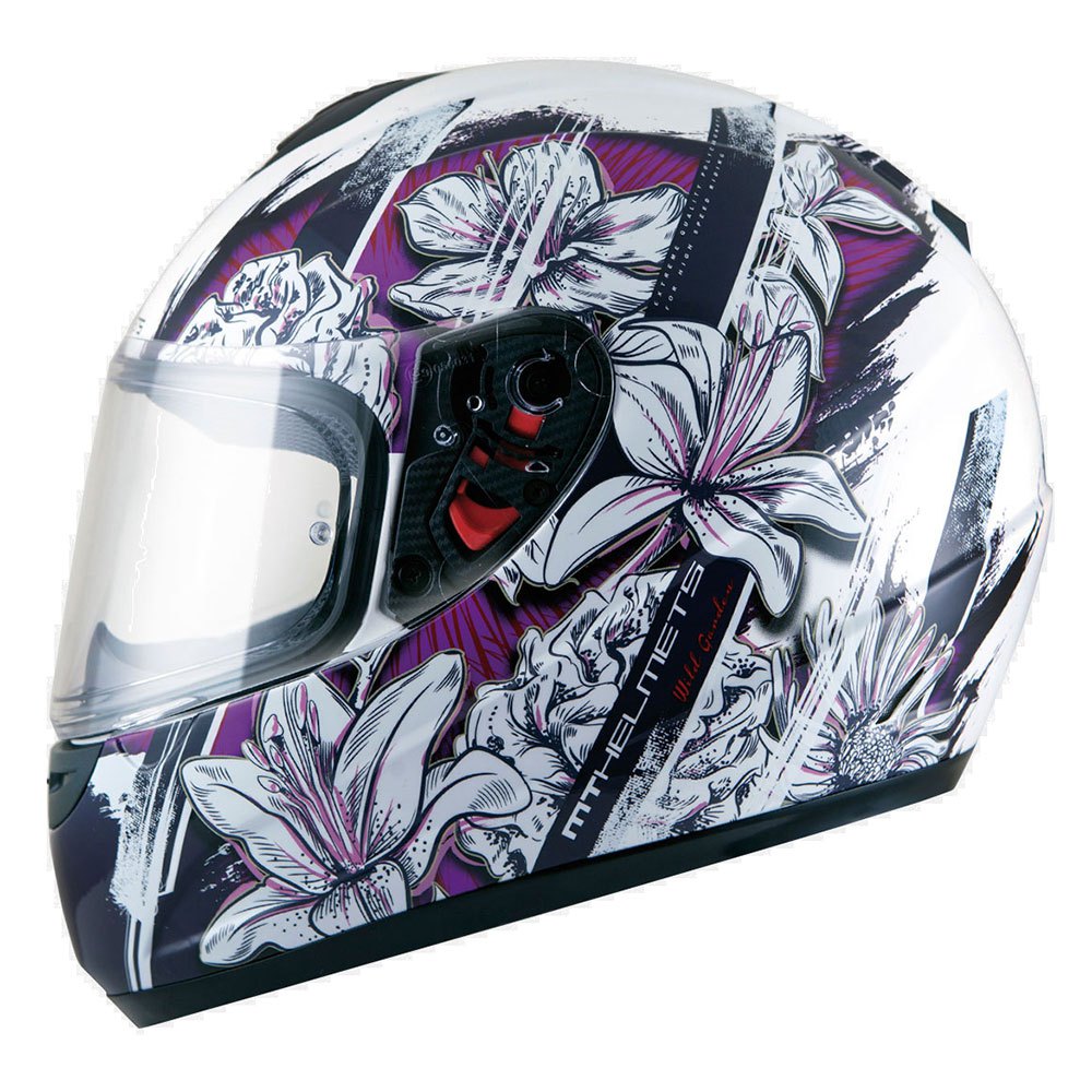 MT Thunder Wild Garden Kids Childs Motorcycle Motorbike Helmet White/Purple T