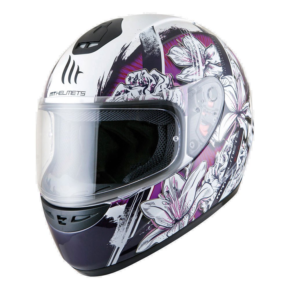 MT Thunder Wild Garden Kids Childs Motorcycle Motorbike Helmet White/Purple T