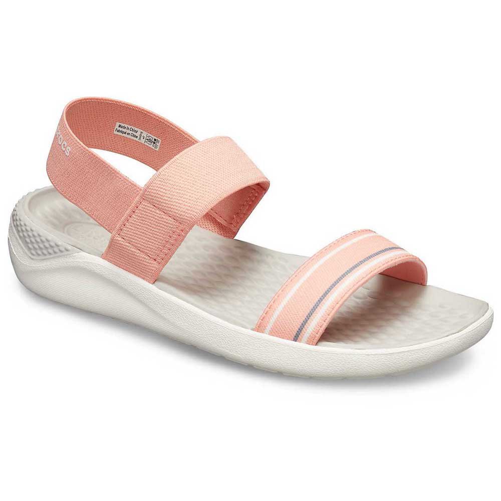 Crocs Women's LiteRide Stretch Sandals - Electric Pink/Almost White |  Catch.com.au