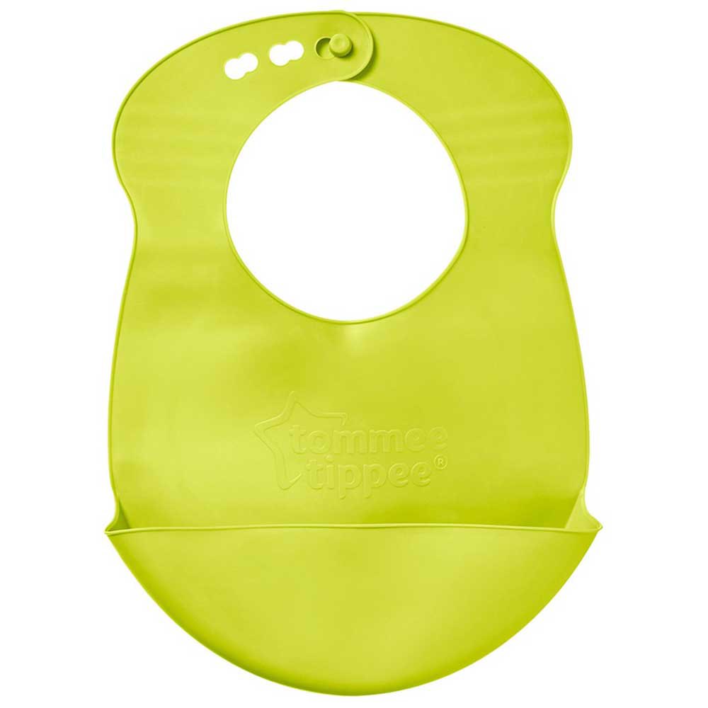Tommee Tippee Roll n Go Bib|Baby's Mess Catcher|7m+|Blue 
