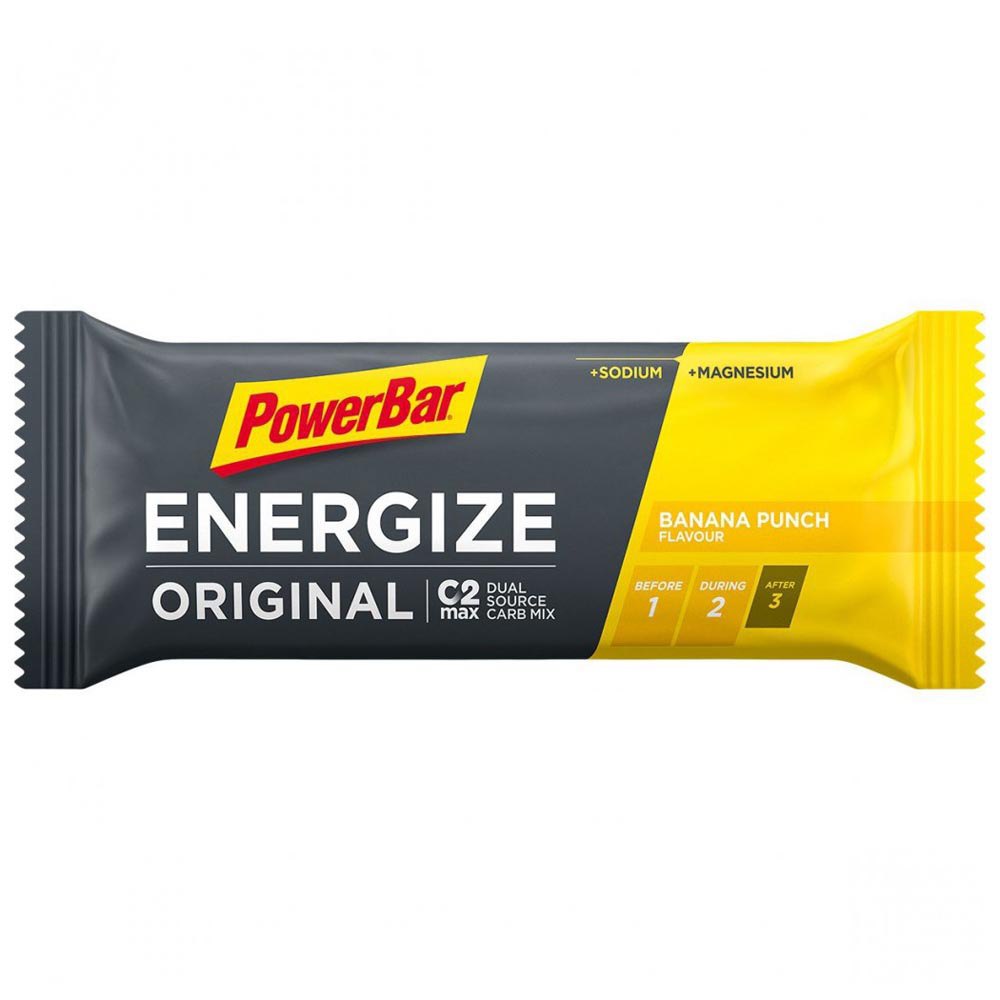 Powerbar Energize Original 55g 25 Enheder Banan Og Punch Energi Barer Boks