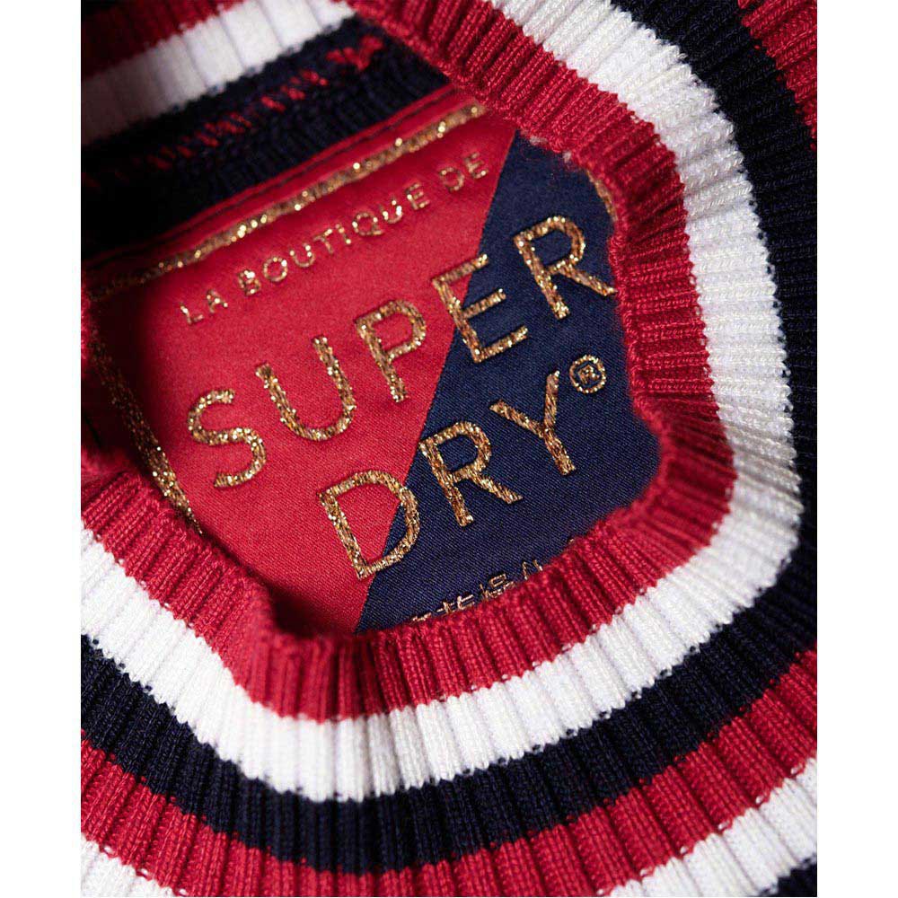 Superdry Sporty Striped Ribbed Knitted Dress