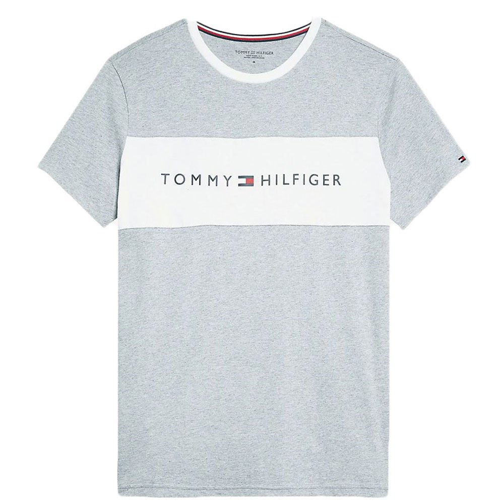 Tommy hilfiger Koszulka z okrągłym dekoltem i logo flagą