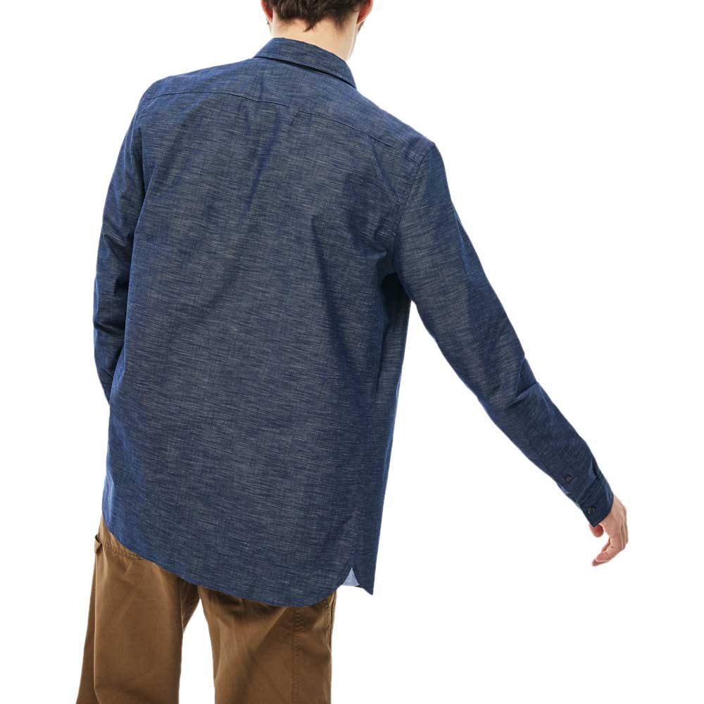 Lacoste Poplin Print Slim Fit Long Sleeve Shirt