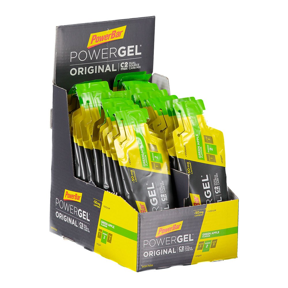 powerbar-koffein-powergel-41g-24-enheter-gron-apple-energi-geler-lada