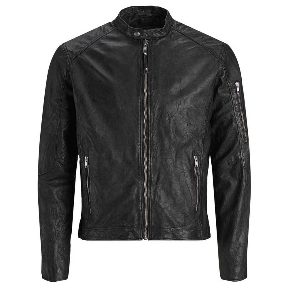 Jack & jones Richard Clean Biker Style Leather Jacket