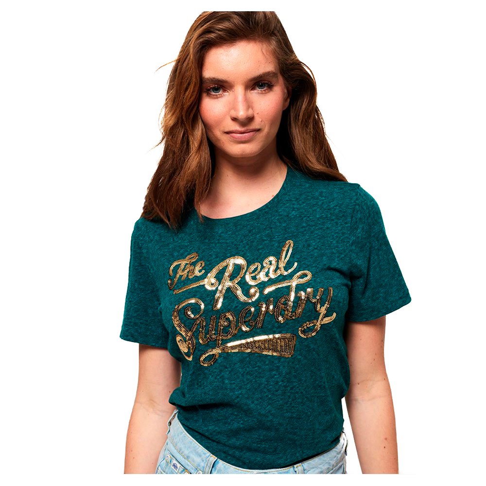 Superdry T-Shirt Manche Courte The Real Glitter Sequin