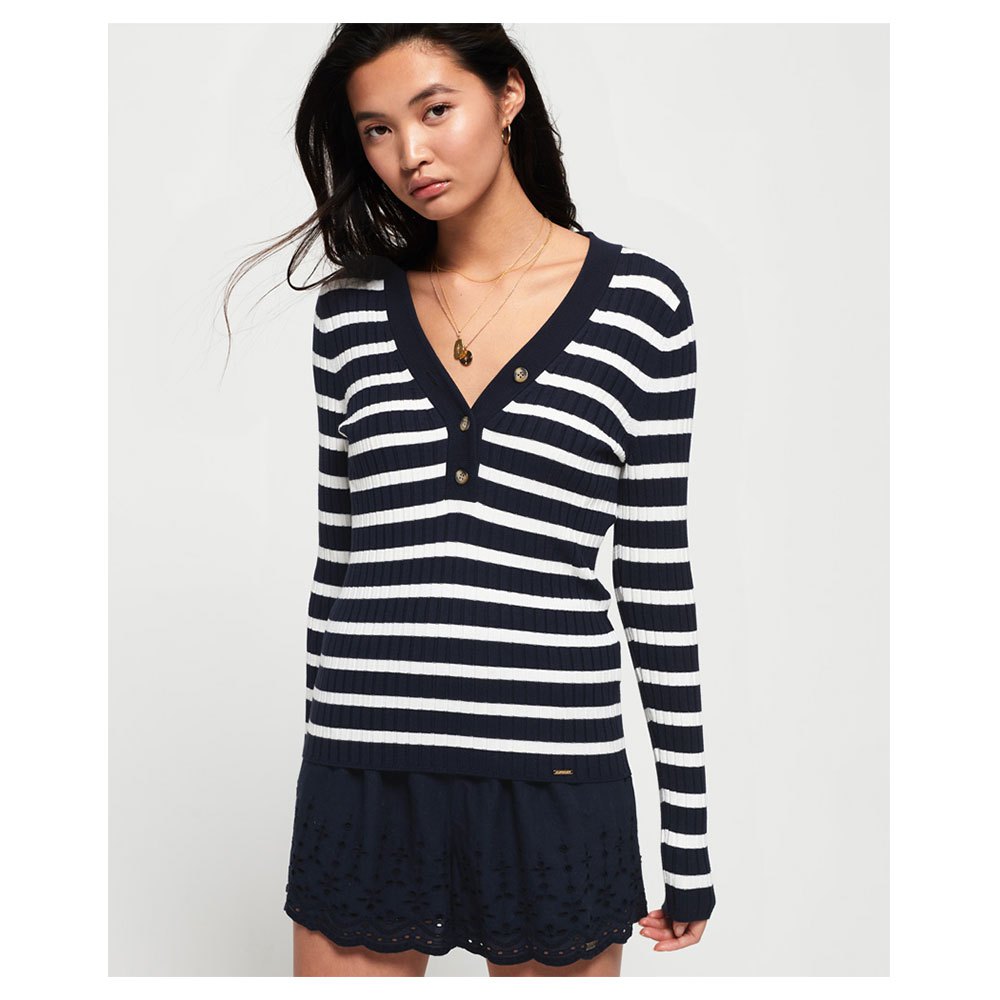 Superdry Lola Buttoned Vee Knit