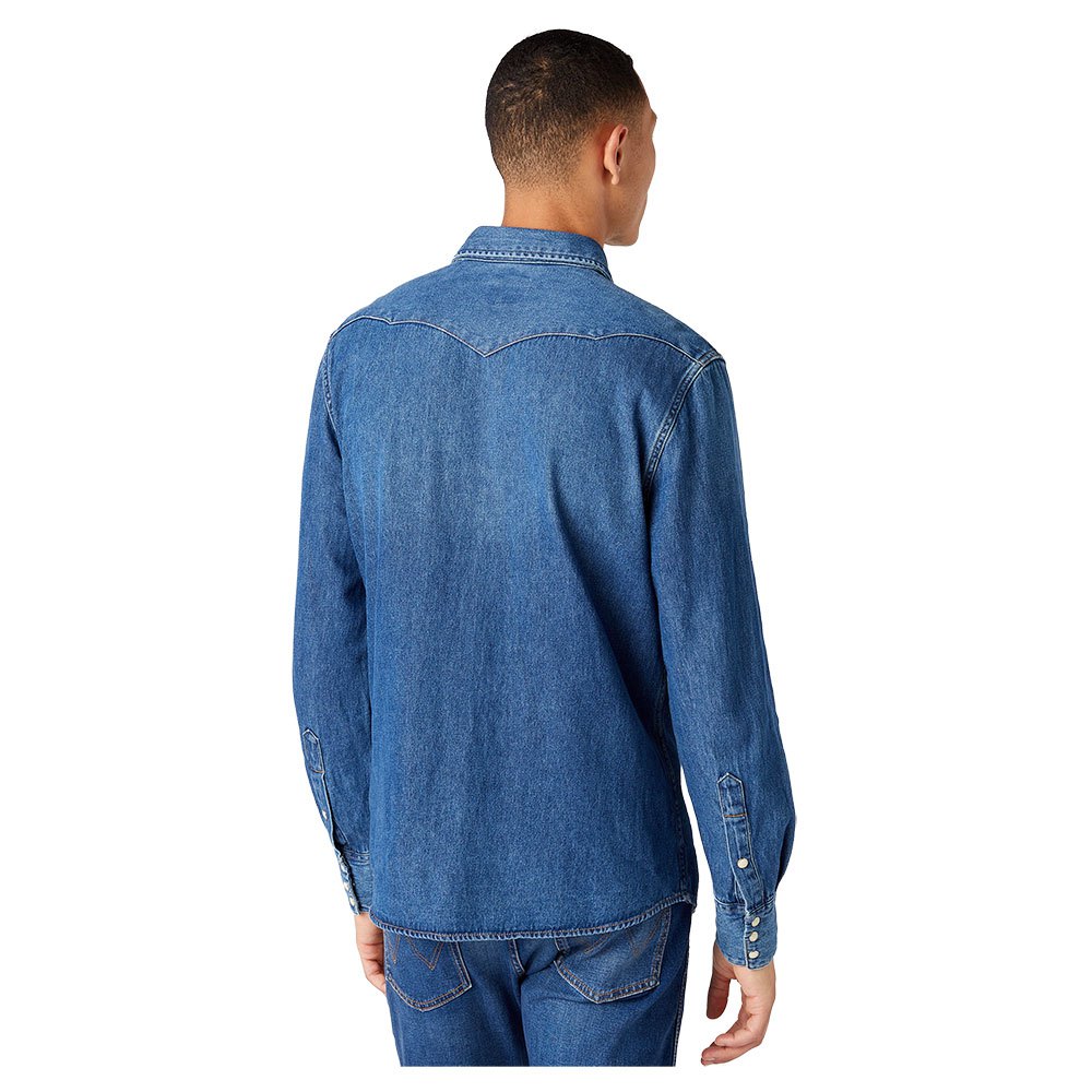 Wrangler 27MW Long Sleeve Shirt Blue | Dressinn