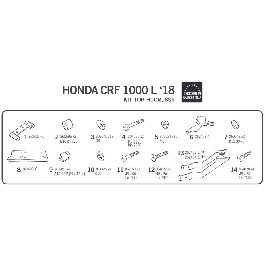 Shad Top Master Heckbeschlag Honda Africa Twin CRF1000L
