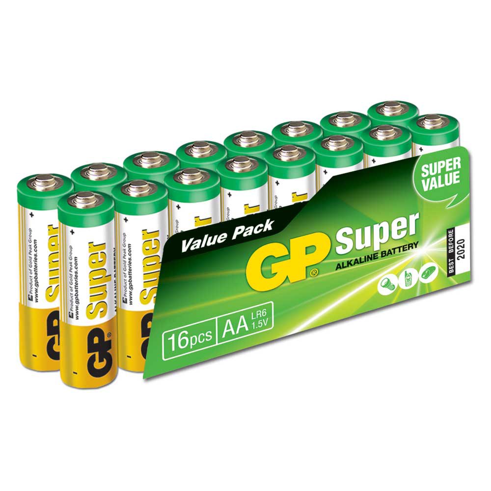 Gp batteries Alcaline LR06 AA 16 Unités