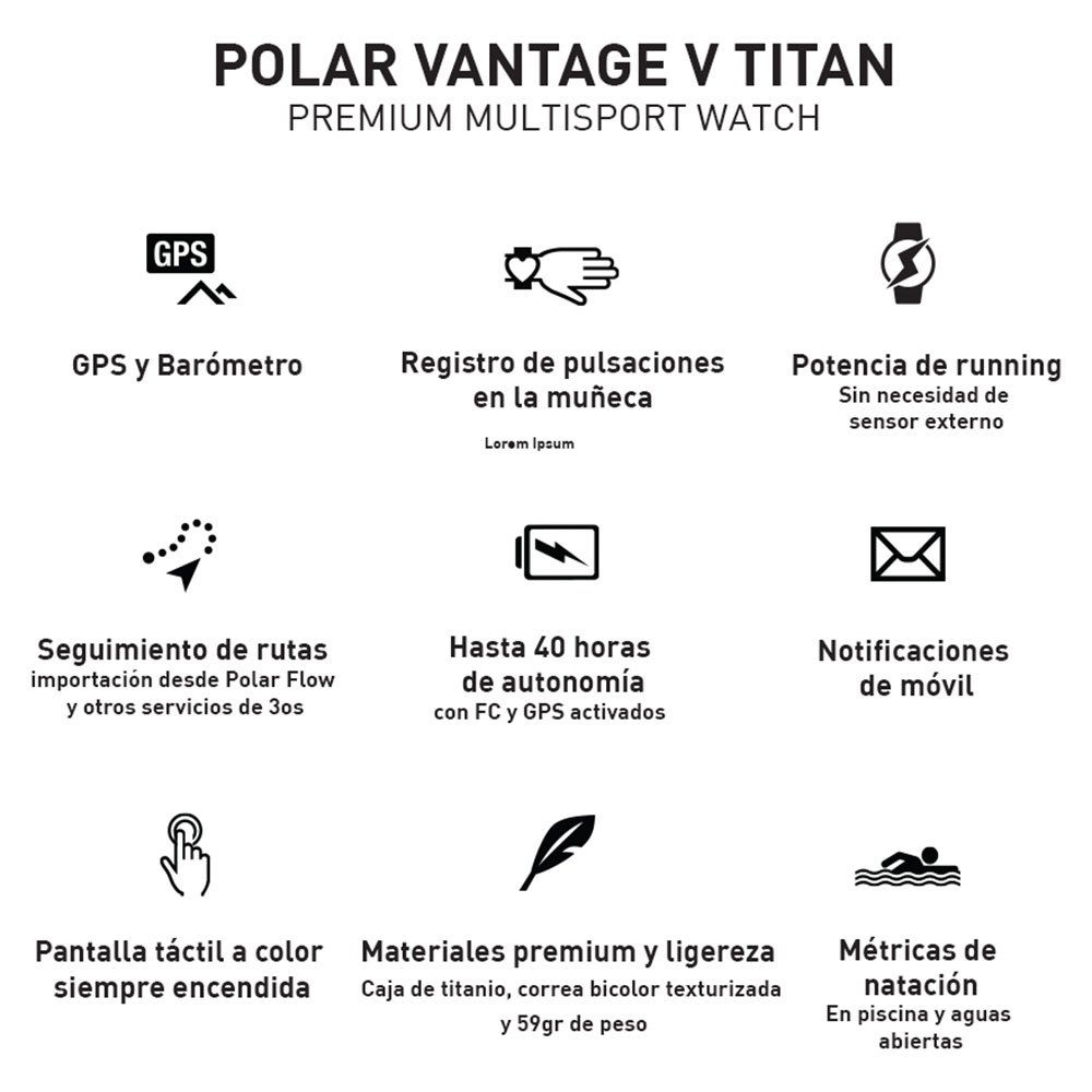Polar Vantage V TI HR watch