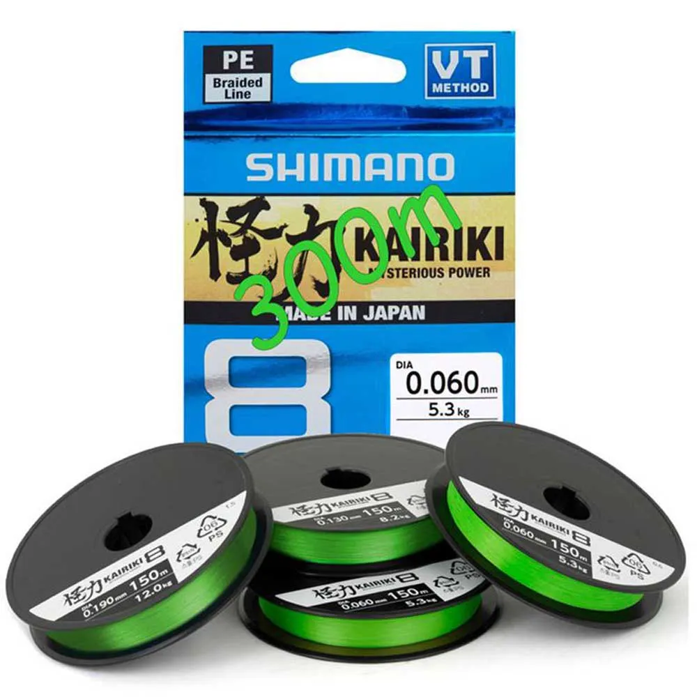 Shimano fishing Kariki 8 ブレイデッドライン 300 m 緑| Waveinn