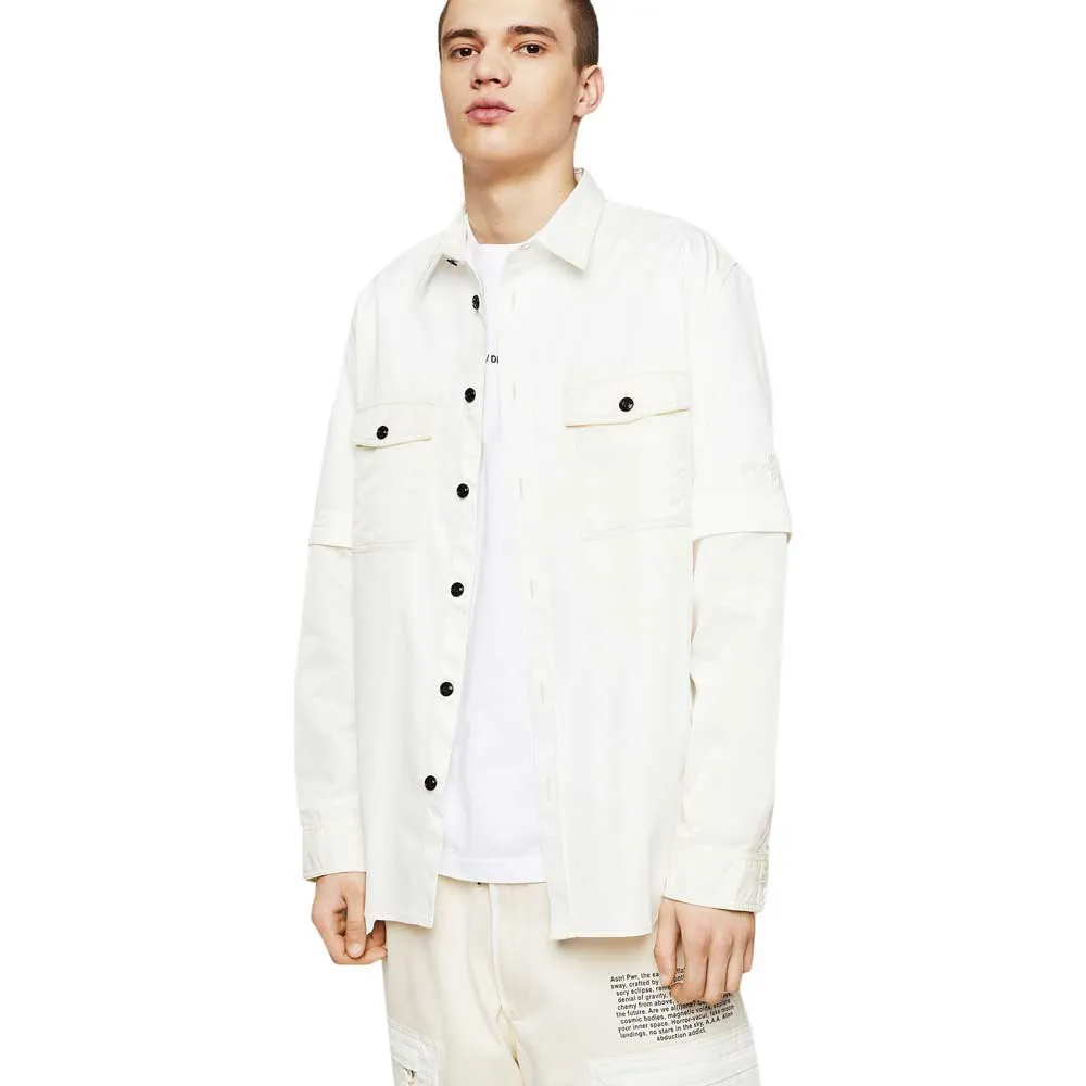 diesel white long sleeve shirt