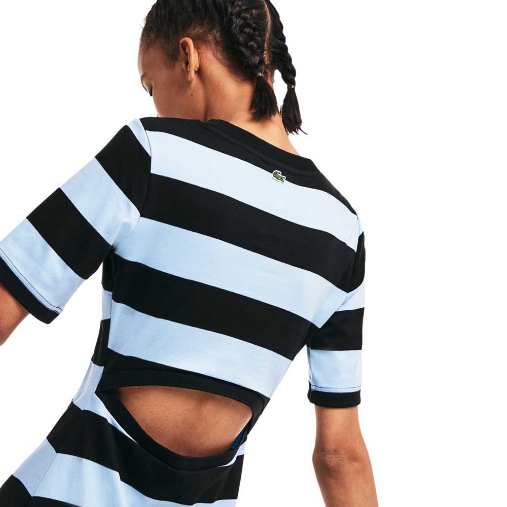 råolie Opgive voldsom Lacoste Live Striped Cotton Dress Black | Dressinn