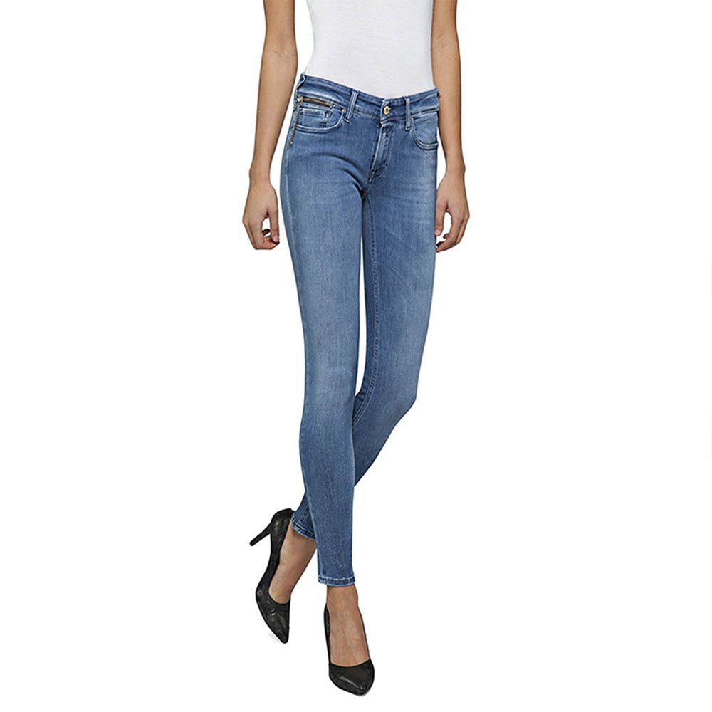 Replay Womens Luz Coin Zip Skinny Jeans