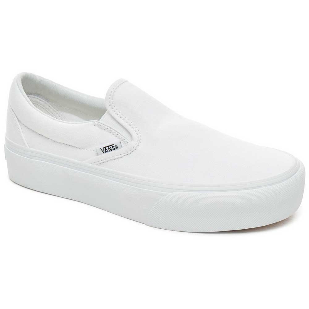 Separar autor Camarada Vans Classic Platform Slip On Shoes White | Dressinn