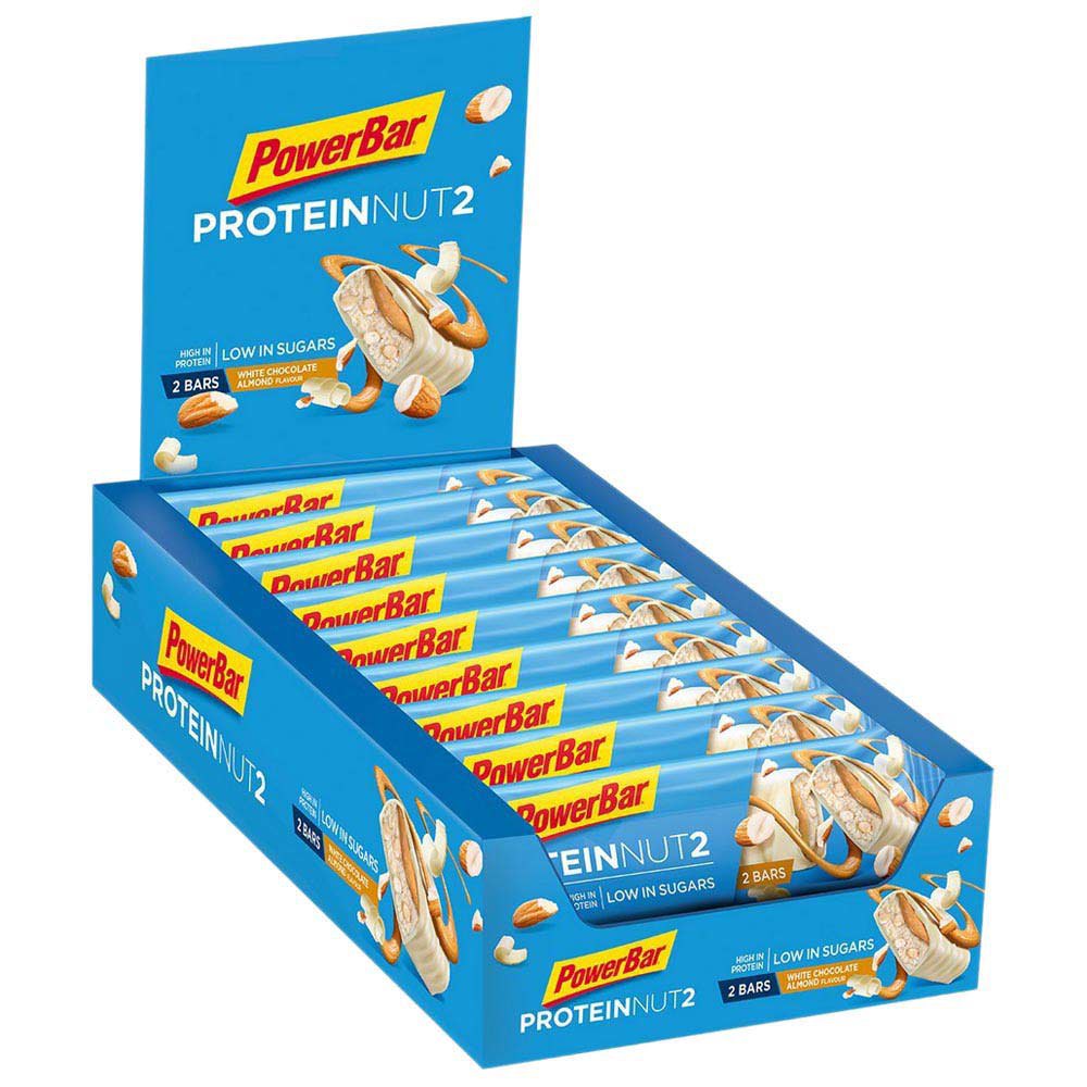 powerbar-protein-nod-2-chocolate-18-enheder-mandel-og-hvid-chocolate-energibar-boks