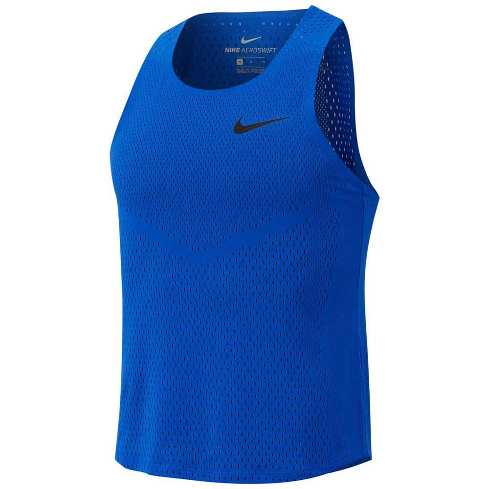 resterend R bijwoord Nike Aeroswift Sleeveless T-Shirt Blue | Runnerinn